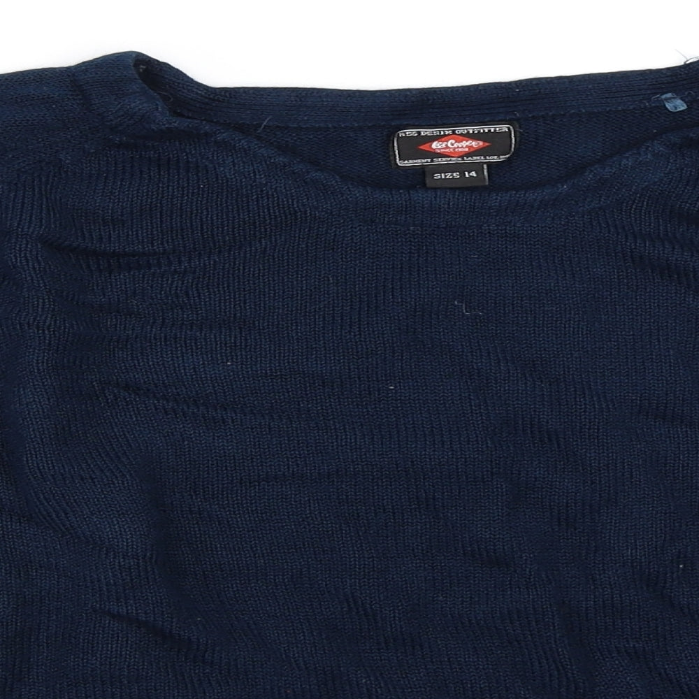 Lee Cooper Womens Blue Pullover Jumper Size 14