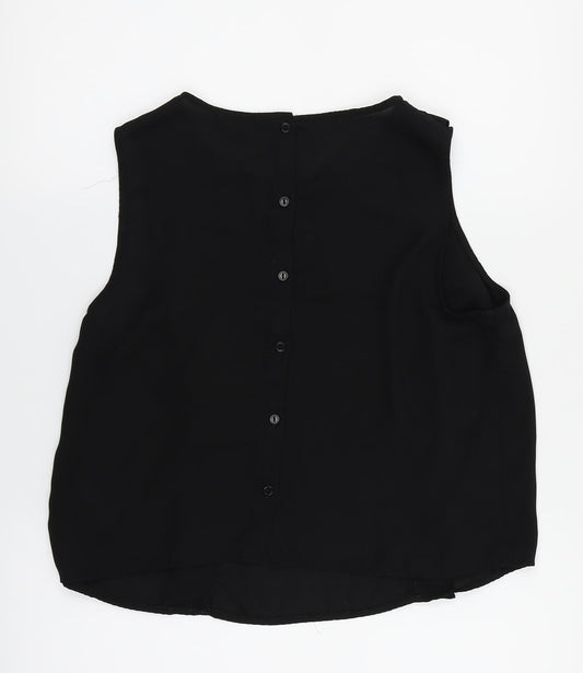New Look Womens Black Basic Blouse Size 12