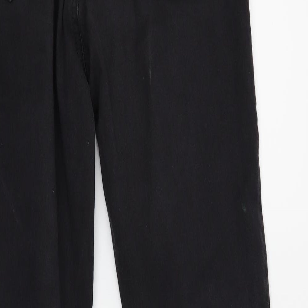 Brand and care label for F&F women’s black skinny jeans, size UK 10