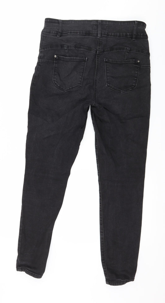 Papaya Womens Grey Denim Skinny Jeans Size 12 L27 in
