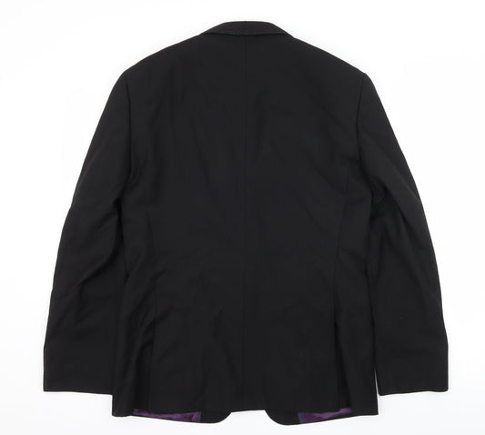 Peter Van Holland Mens Black Jacket Suit Jacket Size M