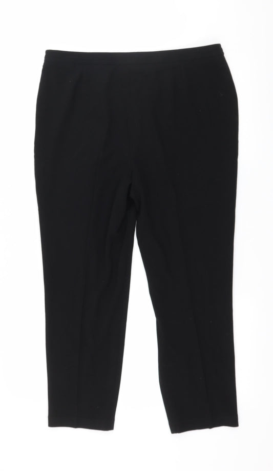 Marks and Spencer Womens Black Trousers Size 14 L25 in