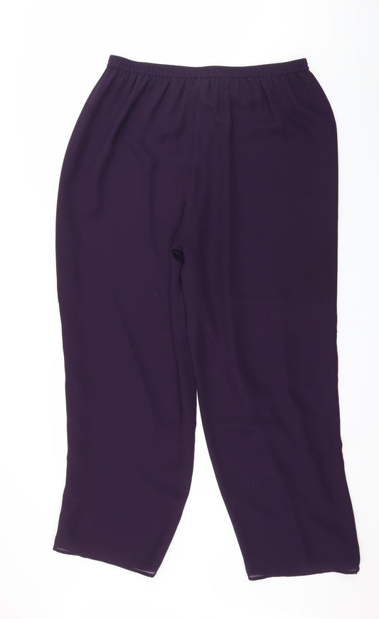 ELVI Womens Purple Trousers Size 38 in L29 in