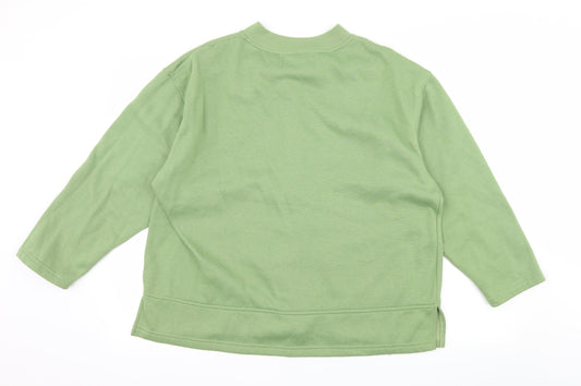 Exe Collection Womens Green Jersey Pullover Sweatshirt Size M - Fruit