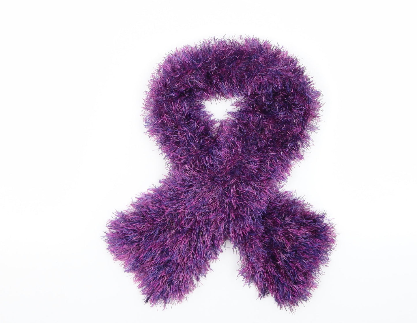 Additional front view of Preworn girls’ purple knit rectangle scarf scarves & wraps one size