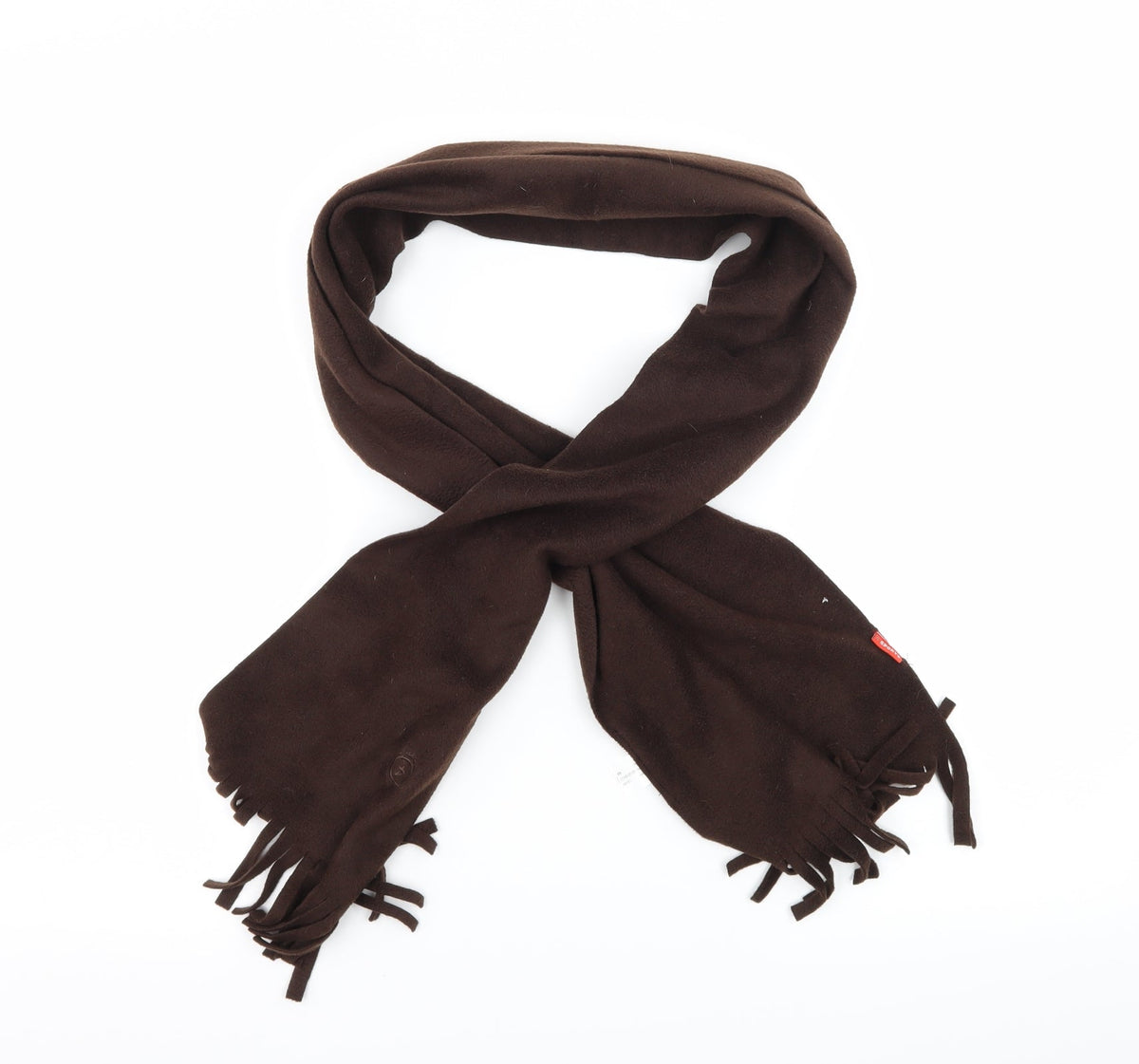 Front view of 4 Sports women’s brown fleece scarf