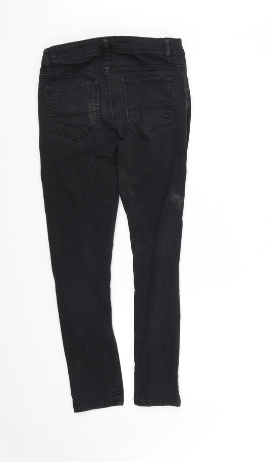pre worn Womens Black Straight Jeans Size S L30 in