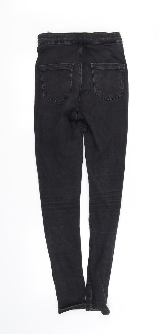 pre worn Womens Black Straight Jeans Size S L30 in