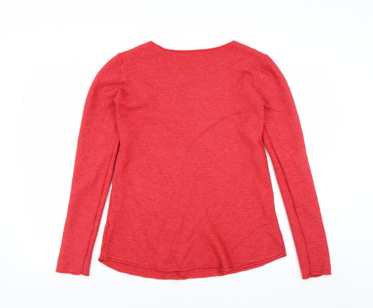Meily Womens Red Pullover Jumper Size M