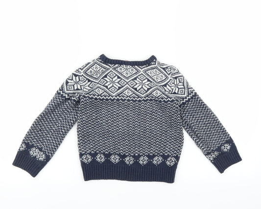 Mini Club Girls Blue Pullover Jumper Size 5-6 Years