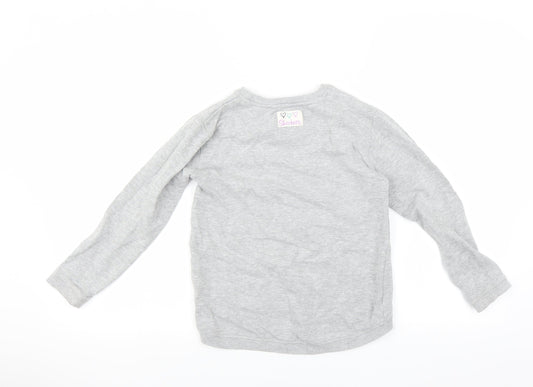 Skechers Girls Grey Pullover Sweatshirt Size 8-9 Years - owl