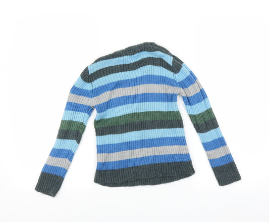Pep & Co Boys Blue Striped Pullover Jumper Size 5-6 Years