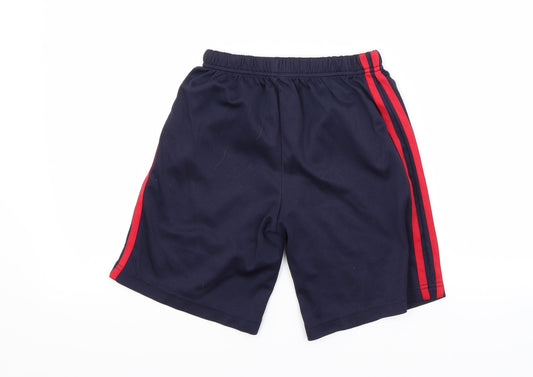 Preworn Boys Blue Striped Utility Shorts Size 8-9 Years