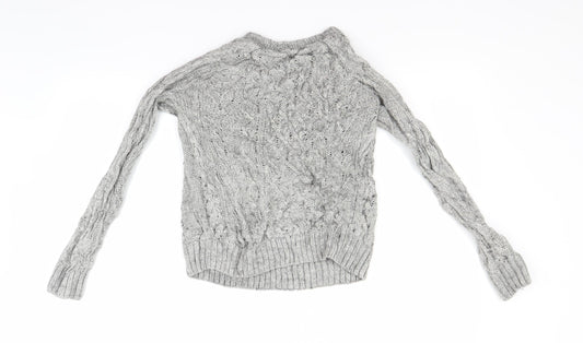 Giordano Womens Grey Henley Jumper Size M