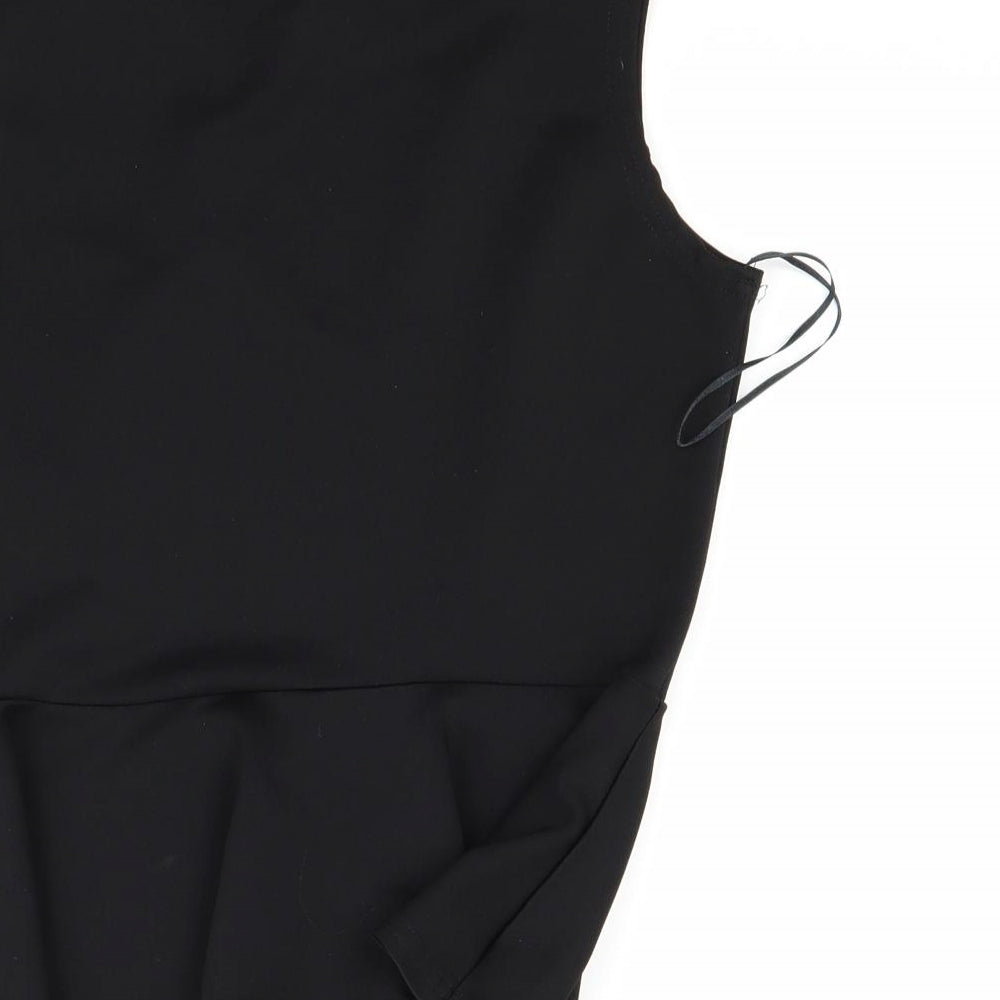 Aislinn Womens Black Ringer Blouse Size S