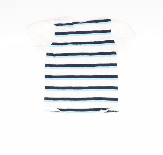 Voi Boys White Striped Basic T-Shirt Size 7-8 Years