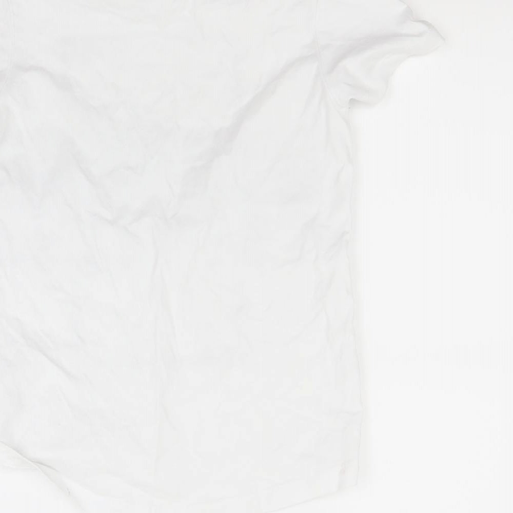Nutmeg Girls White Basic T-Shirt Size 8-9 Years