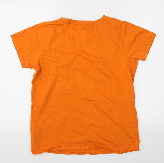 Osaga Womens Orange Basic T-Shirt Size 2XL