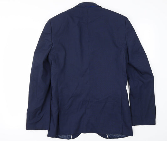 Preworn Mens Blue Jacket Blazer Size 36