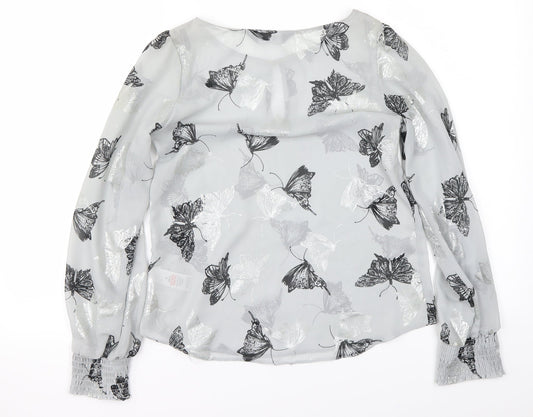 Dorothy Perkins Womens Grey Basic Blouse Size 6