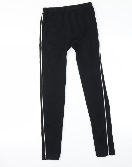 QED London Girls Black Sweatpants Trousers Size M
