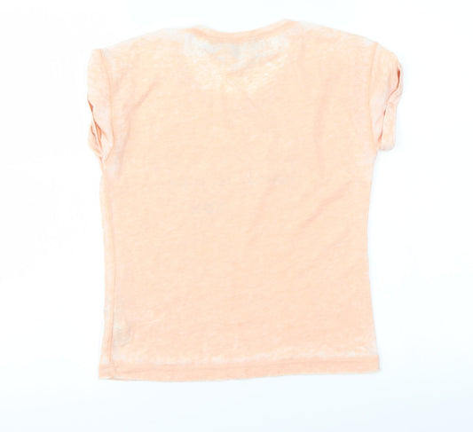 New Look Girls Pink Basic T-Shirt Size 9 Years