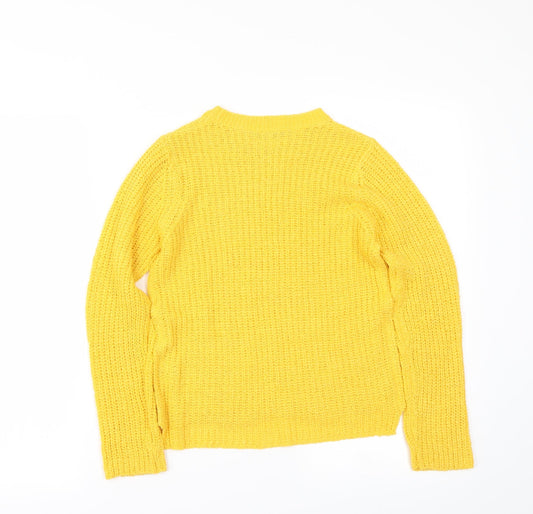 Select Womens Yellow Pullover Jumper Size 6
