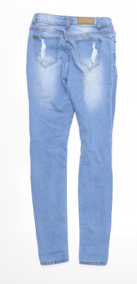 Liquor N Poker Womens Blue Denim Skinny Jeans Size 10 L30 in