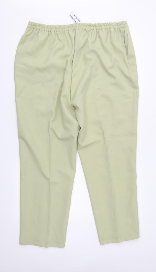Afibel Womens Green Trousers Size 20 in L28 in