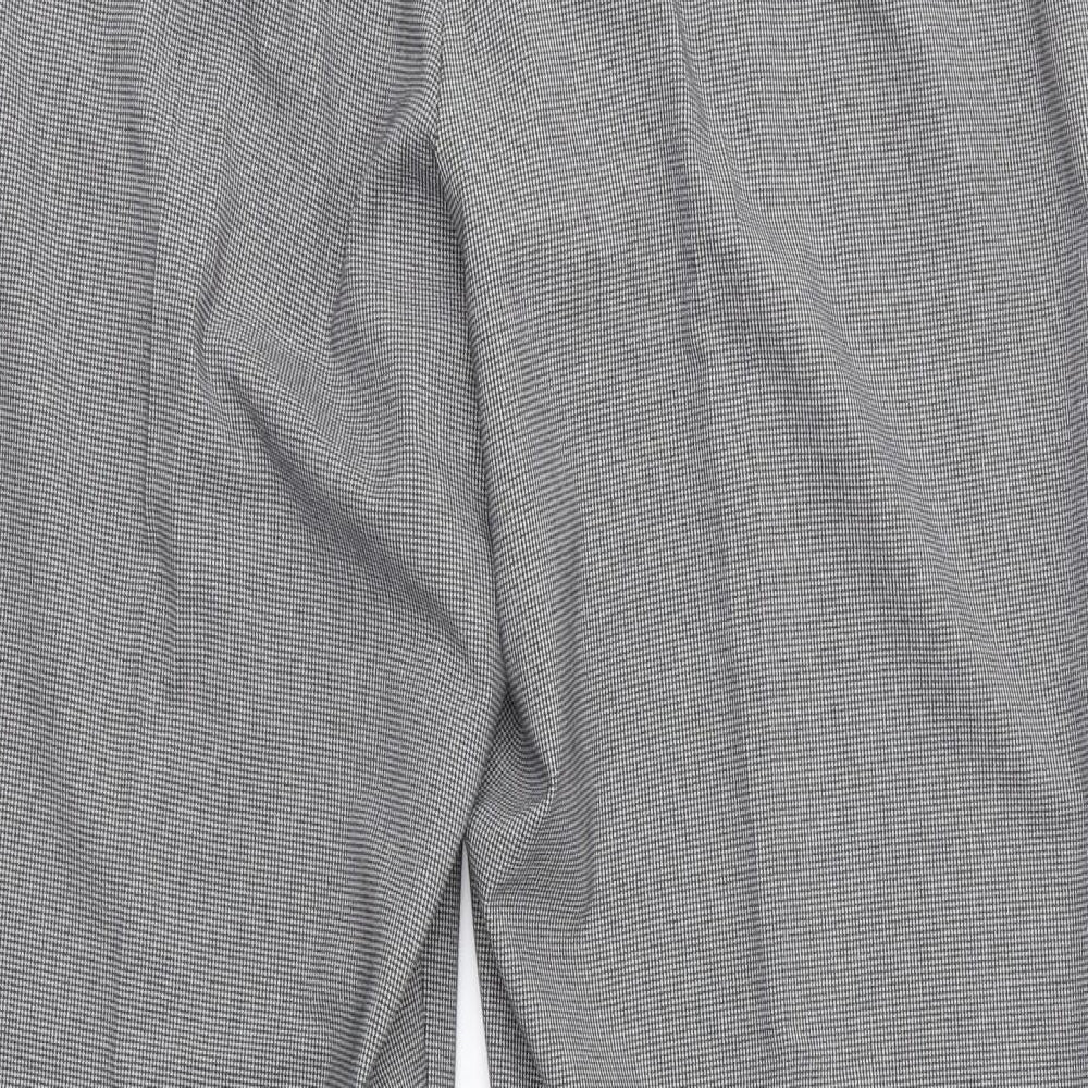 Planet Womens Grey Check Trousers Size 14 L28 in