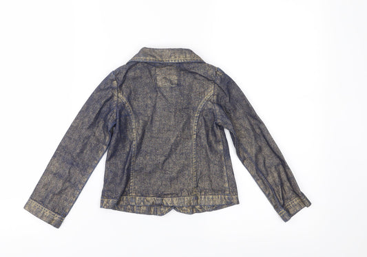 Adams Girls Blue Denim Jacket Size 4 Years