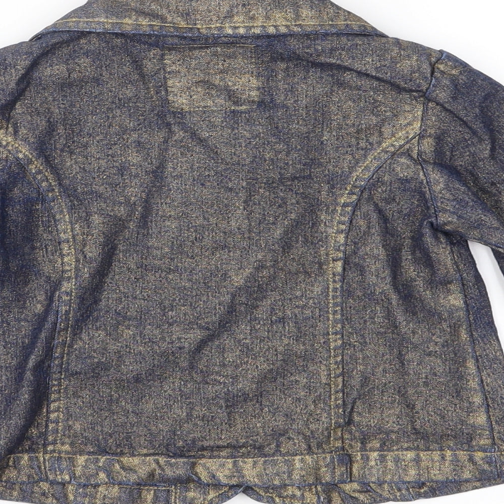 Adams Girls Blue Denim Jacket Size 4 Years