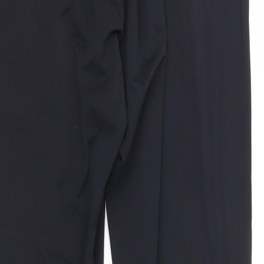 Workout Womens Black Compression Leggings Size L L26 in