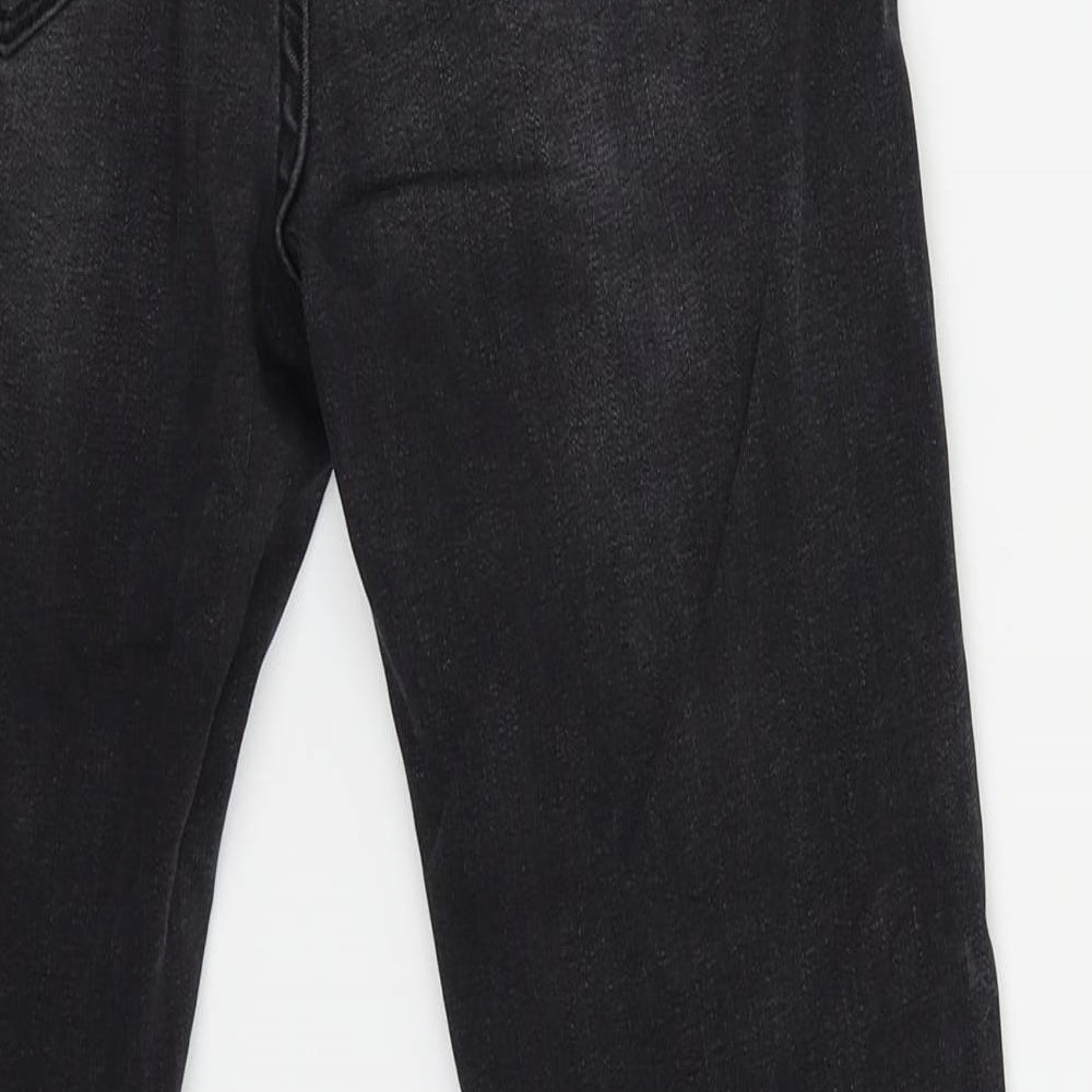 Brand and care label for nine women’s black skinny jeans, size UK 8, 24-inch leg