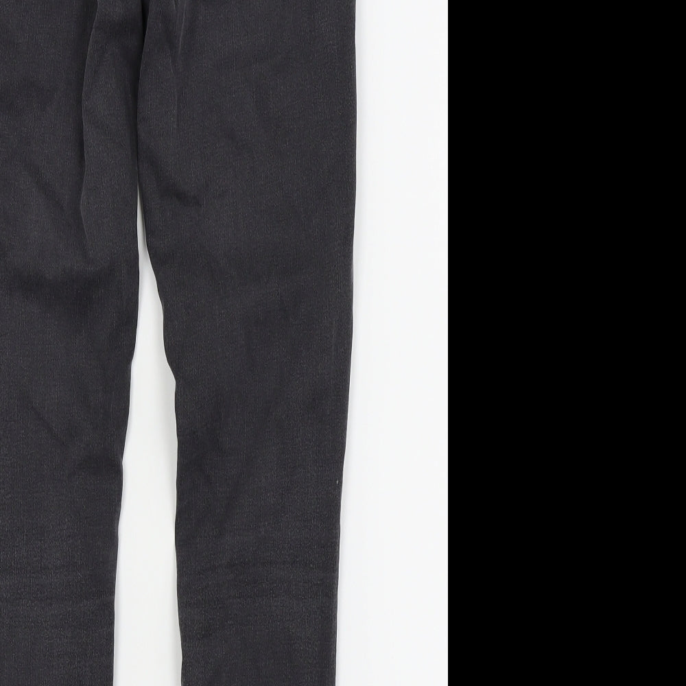 Brand and care label for Topshop women’s black skinny jeans, size UK 26, in, 25-inch leg
