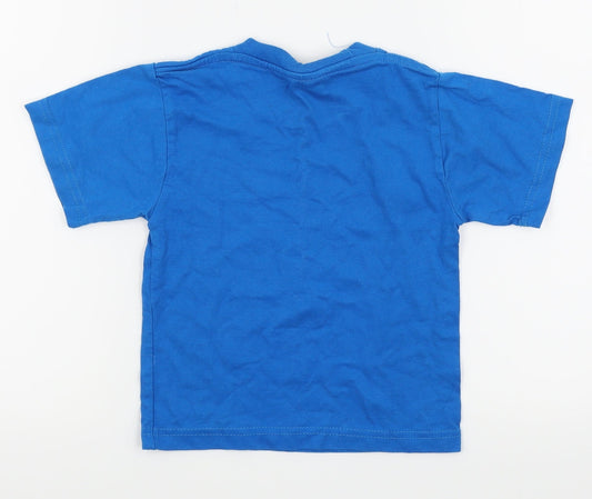 smiling Boys Blue Basic T-Shirt Size 4 Years