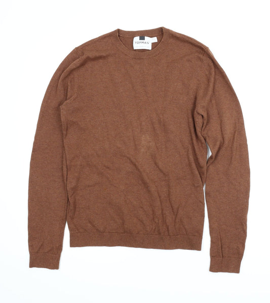 Topman Mens Brown Pullover Jumper Size XS
