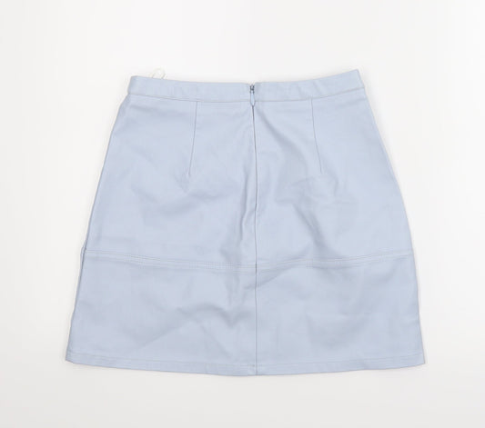 New Look Womens Blue A-Line Skirt Size 8