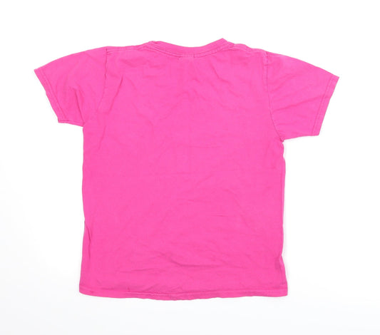 Gildan Girls Pink Basic T-Shirt Size 8-9 Years