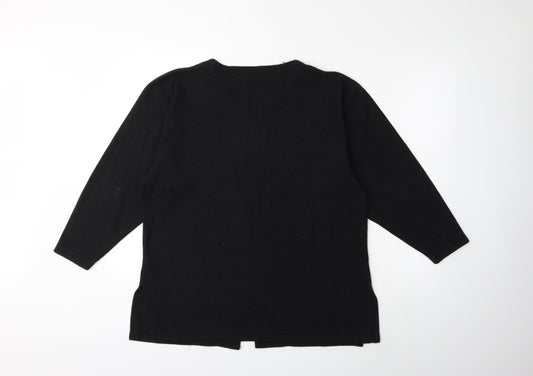 South Lodge Womens Black Knit Pullover Jumper Size M