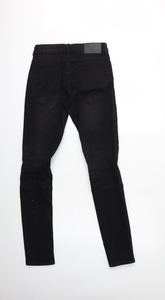 Boohoo Mens Black Denim Skinny Jeans Size 30 in L31 in