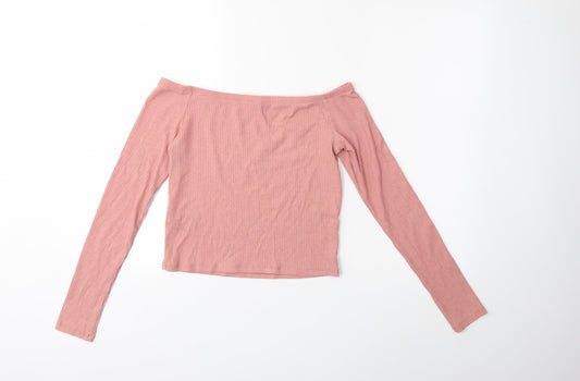 H&M Womens Pink Basic Blouse Size M