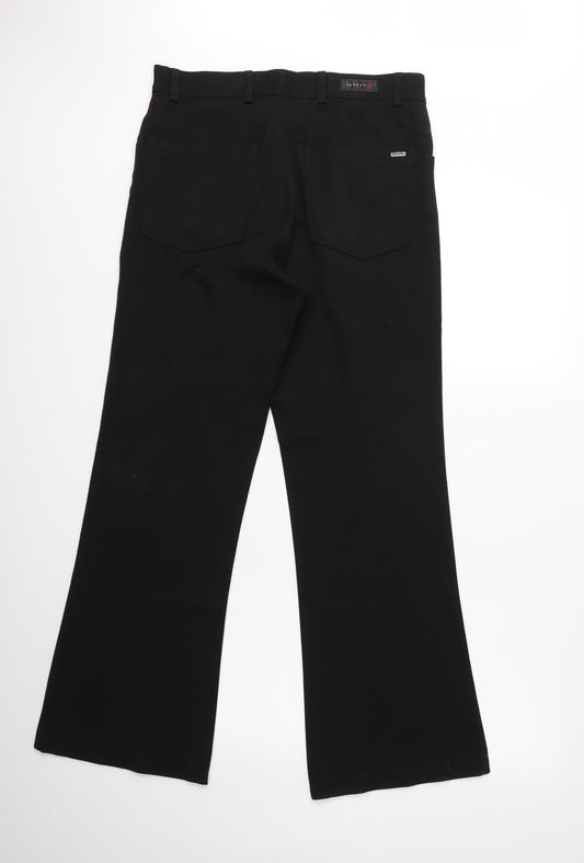 BRENZI Womens Black Trousers Size 30 in L29 in