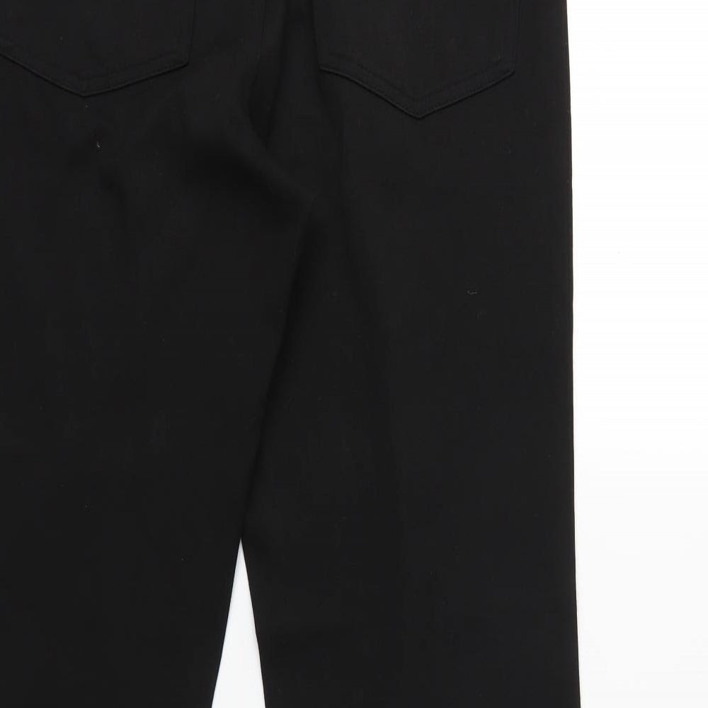BRENZI Womens Black Trousers Size 30 in L29 in