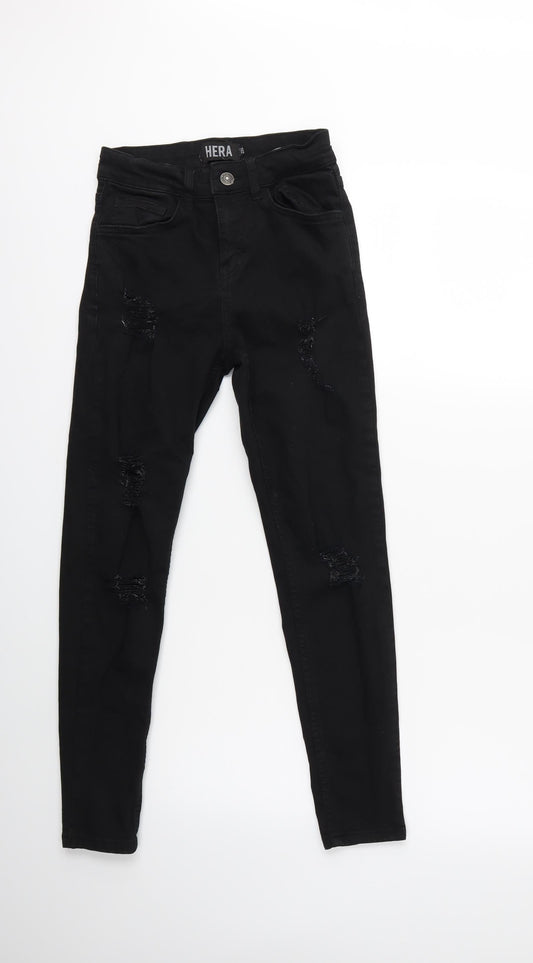 Hera Mens Black Denim Skinny Jeans Size 26 L25 in