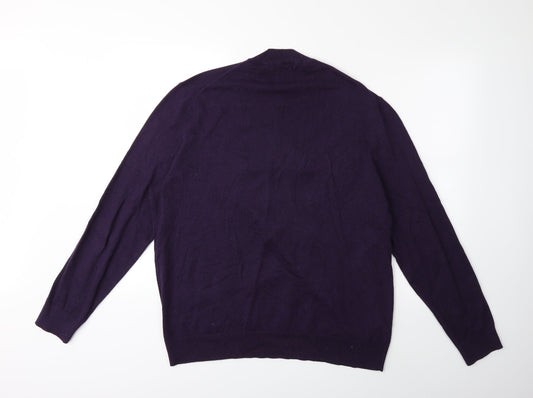 Burton Mens Purple Knit Pullover Jumper Size XL