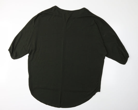 Preworn Womens Green Knit Pullover Jumper Size XL