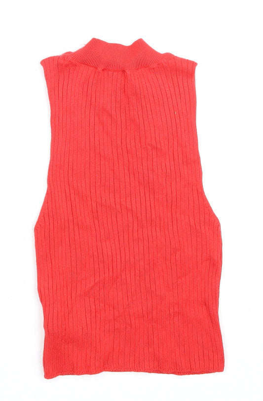 Topshop Womens Red Basic Tank Size 8