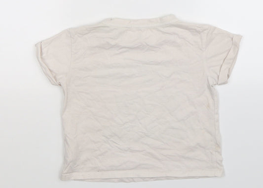 Fun & Fun Girls White Basic T-Shirt Size M