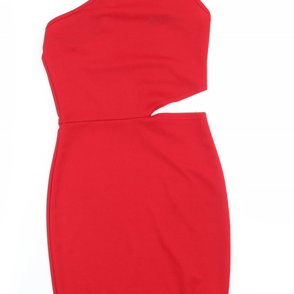 Pretty Little Thing Womens Red Bodycon Size 4